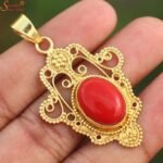 Unique Design Coral Pendant, Munga Pendant - Image 2
