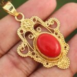 Unique Design Coral Pendant, Munga Pendant