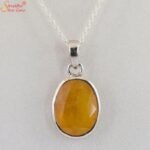 Yellow Sapphire Pendant, Pukhraj Pendant